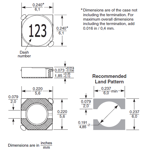 4.7uH to 100uH Ferrite core MSS6122-472ML_ Shielded Power Inductors