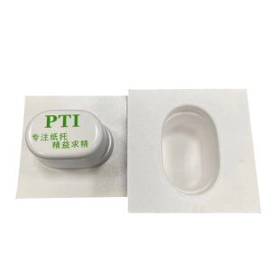 Laminated Wet Press Pulp Tray Holder Compostable Eco Friendly