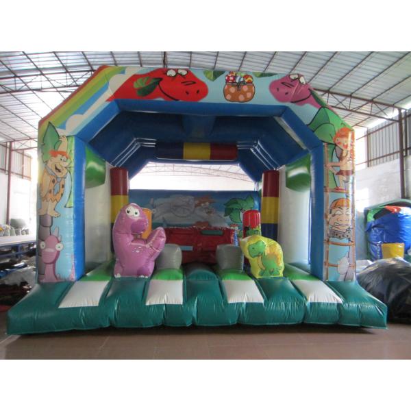 Buy Fire Resistance PVC Kids Inflatable Bounce House / Commercial Dinosaur Bouncy Castle at wholesale prices
