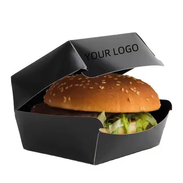 Custom Printed Burger Boxes Eco-Friendly Fast Food Packaging Recyclable