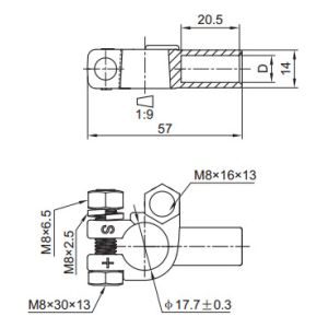 Professional Positive Negative Automotive Battery Terminals TS16949 Certificatio