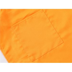 85% Polyester 200g Cooking Shoulder Apron Orange Color ODM Unisex