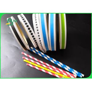 Food Safe Ink Colorful Printed Striped Food Grade Kraft Paper Roll 60gsm 120gsm