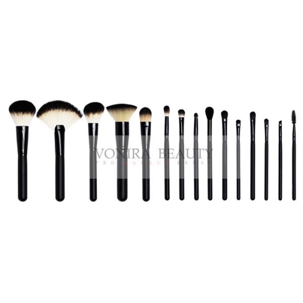 Buy Luxury Shiny Black Middle Quality Makeup Brushes Beauty Kits at wholesale prices