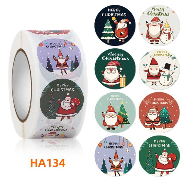 CMYK/Pantone Color Christmas Gift Stickers Decorative Self Adhesive Labels For Packaging
