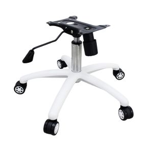 Ergonomically Adjustable Office Chair Base White Finish And Lightweight Aluminum