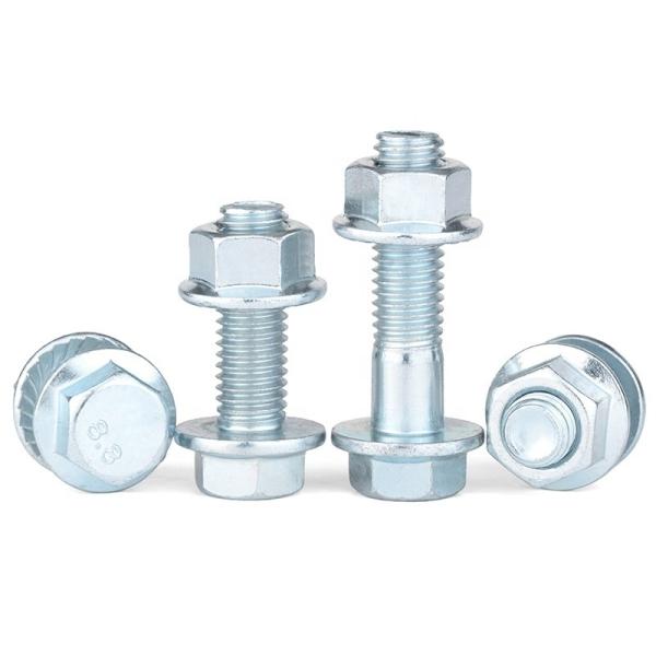 U10mm M20 10.9 Din 6921 Zinc Plating Hex Flange Bolt Stainless Steel Fasteners