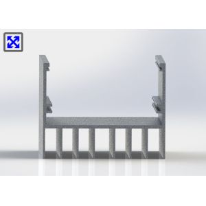 Customized Aluminum Heatsink Extrusion Profiles 6000 Series Sandblasting Fininsh