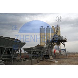 HZS50 Stationary Concrete Batching Plant, Concrete Dry Powder Mixing Plant