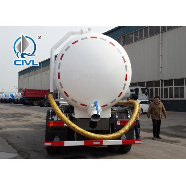 290HP 336HP Sewage Vacuum Truck 6 X 4 , SINOTRUCK HOWO White Truck