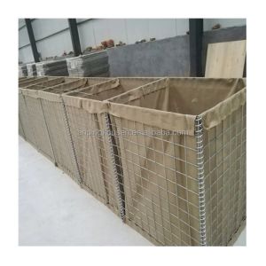 Beige Geotextile Flood Protection Defensive Barrier with Galvanized Wire and