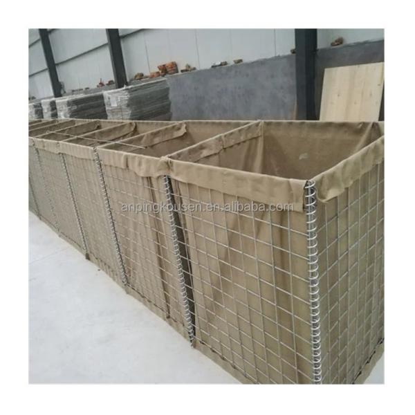 Beige Geotextile Flood Protection Defensive Barrier with Galvanized Wire and