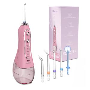 300ml Rechargeable Electric Oral Irrigator with 5 Modes and 2500mAh Battery IS013485 Certification Travel Ready