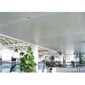C - shaped Closed Aluminium Strip Ceiling / Acoustic Suspended Ceiling Tiles
