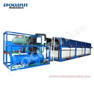Blue 30ton Direct Refrigerated Block Ice Making Machine for Electricity and