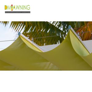 Manually Retractable Sun Shade Sail Slide Wire Canopy Pergola Kit 85% Uv