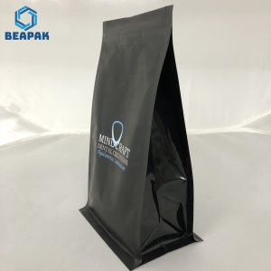 Flat Bottom Zipper Coffee Beans Recyclable Pouch Gravure Printing