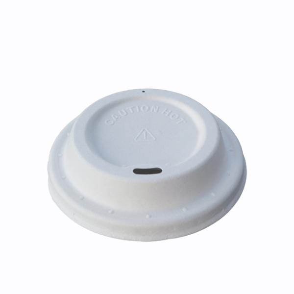 Compostable 80mm 90mm Disposable Molded Bagasse Cup Lids