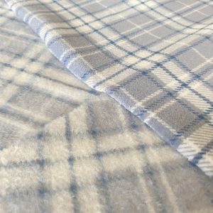 Polyester Classic Plaid Printed Super Soft Fabric For Shoes Clothes Pillowslip