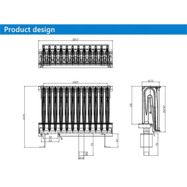 11 Rows Hot Sale Gas Water Heater Burner Parts for Boiler