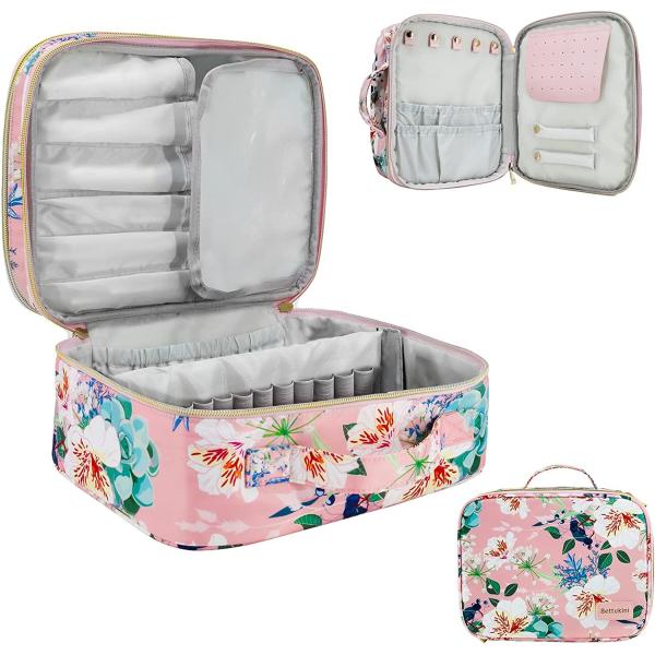 Extra Large Durable and Lightweight Makeup Bag Double Layer Makeup Organizer