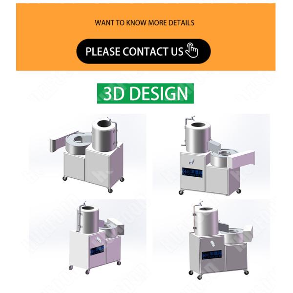 300kg/H Potatoes Peeler Washer And Dicer Machine Potatoes Cleaner Neumatic Peeler Machine