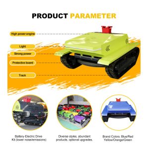 Factory Price Small Remote Control Crawler Mower Mini Grass Cutter Gasoline