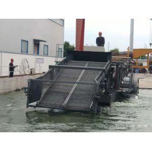 Stainless Wh300 Aquatic Weed Barge For Floating Garbage Transportation
