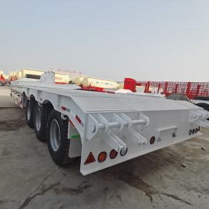 AND9408TDP Steel Lowbed Semi Trailer for Excavator Transport Gooseneck Low