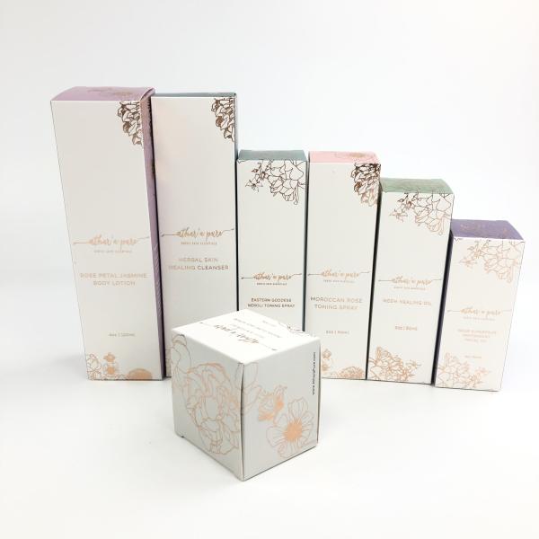Cosmetic Packaging Paper Box Recycled Colour Printing Logo Custom Eyelash Packaging Box With Gold Foil Stamping