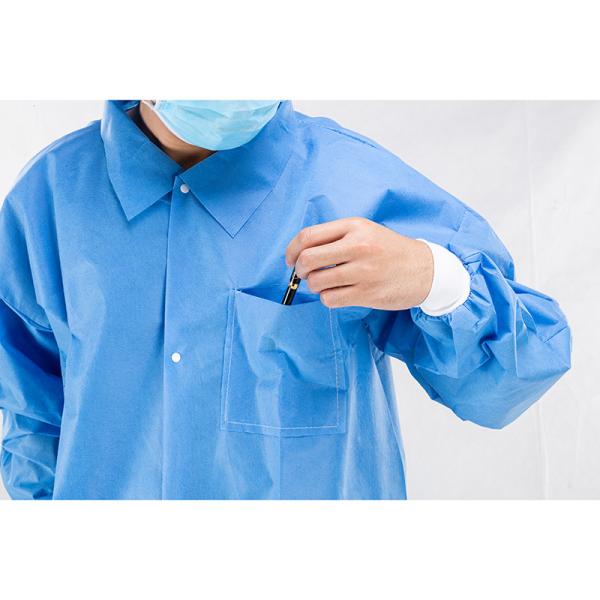 Disposable Dustproof Experimental SMS Non Woven Protective Gown