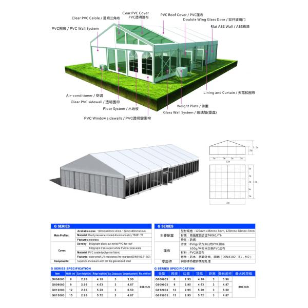 Party Marquee Clear Span tent aluminum Buildings For Festival Celebration European Style