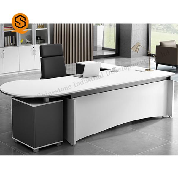 Buy Artificial Stone Office Boss Table No Bubbles With Seamless Joint at wholesale prices