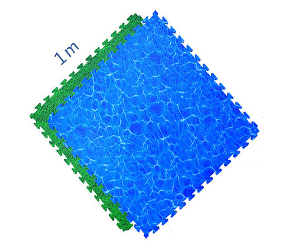 Buy 2cm Orange Black Non Toxic Playground Mat Ocean Themed For Indoor Kids Playground at wholesale prices