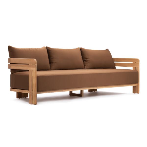 Modern Stylish Natural Teak Wood Lounge Sofa for Hotel Outdoor Patio Furniture Set
