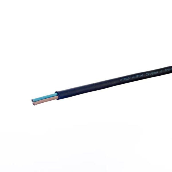 2 Core Conductor Copper Fire-Resistant Power Cable for Outdoor Camp H07RN-F 2x0.75/1/1.5/2.5mm2 Fire-Resistant Outdoor