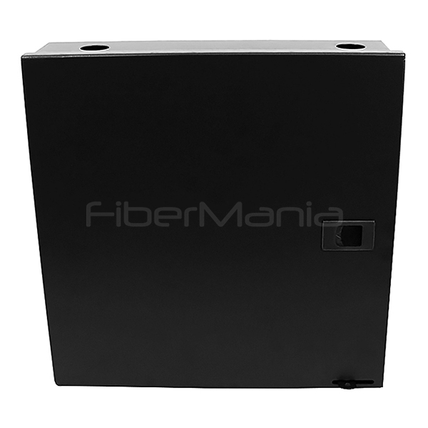 OEM ODM Wall Mount Fiber Enclosure Holds 4 LGX Adapter Panels With Single Door Black