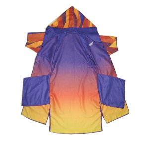 Quick Dry Microfiber Poncho Towel Printed Design Hooded Beach Towel