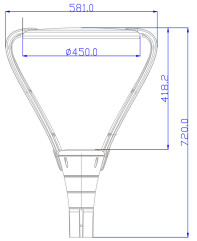 60mm Installation Height Outdoor Area Lighting Area Flood Lights 30W - 100W
