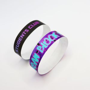 Sequential Numbered Tyvek Wristband Waterproof Full Color Printing With Your