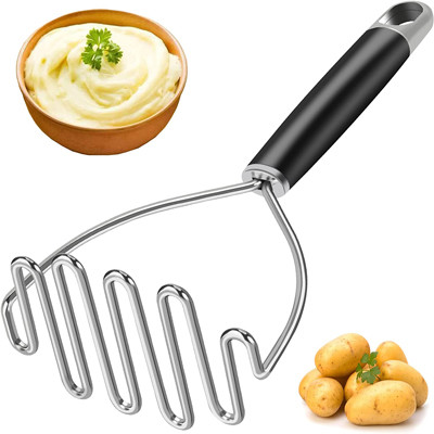 Buy Modern Silver Stainless Steel Potato Masher Heavy Duty at wholesale prices