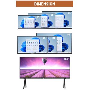 55 Inch 50 Points Touch Whiteboard Screen Smart Interactive Intelligent