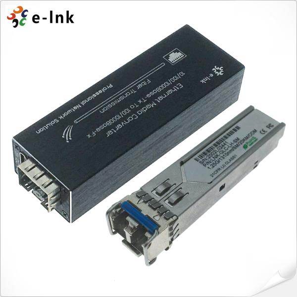 Buy Micro Mini 10/100/1000BASE-T to 100/1000BASE-X SFP Aluminum Case Media Converter at wholesale prices