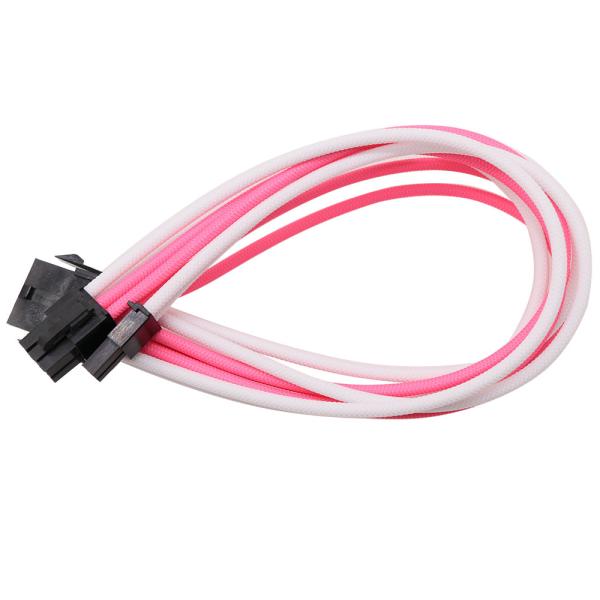 Pink&white jacketed wire Sleeved Extension Cable Kit ATX CPU PCI-E Extension Power Supply Cable