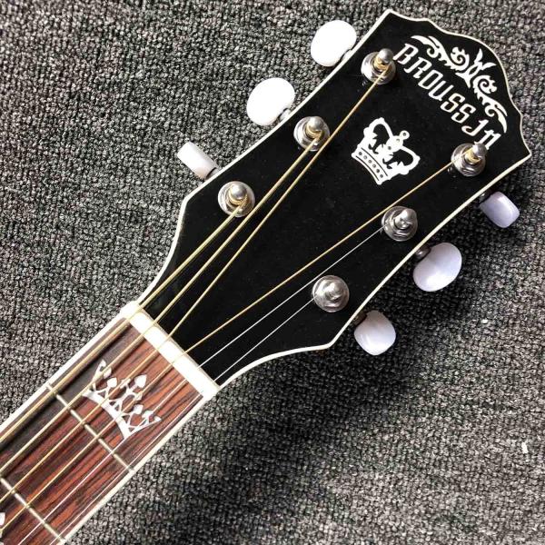 Custom 41" Solid Spruce Top Classic Acoustic Guitar with Pickup 301 Rosewood Fingerboard Mahogany Back Side