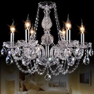 Swag Crystal Chandelier Lighting with Lampshade (WH-CY-84）