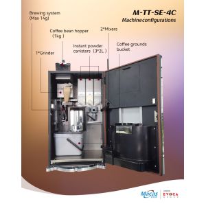 2000W Freshly Brewed Countertop Coffee Vending Machine Support IOT