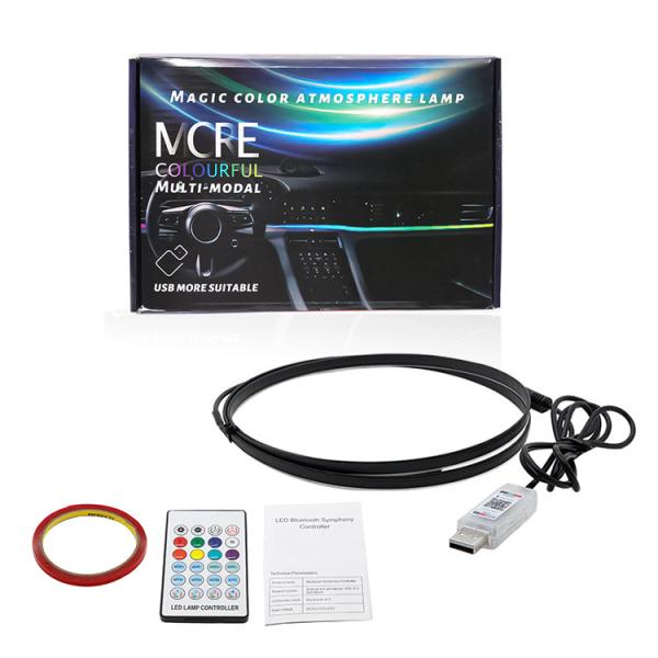 DC5V-12V RGB LED Car Interior Decoration Atmosphere Light Acrylic APP Control Hidden Style