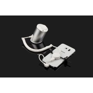 COMER clip mobile phone charger display stands with alarm sensor and charging