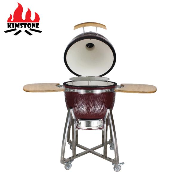 KIMSTONE Caja China Asador Asados Grill Xxl Holzkohle Grill Table Plancha Kamodo 21inch Pizza Akorn Bbq Ceramic Egg Kamado Grill